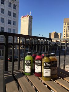 view from downtown Waco apartment, with Luna Juice, my favorite 