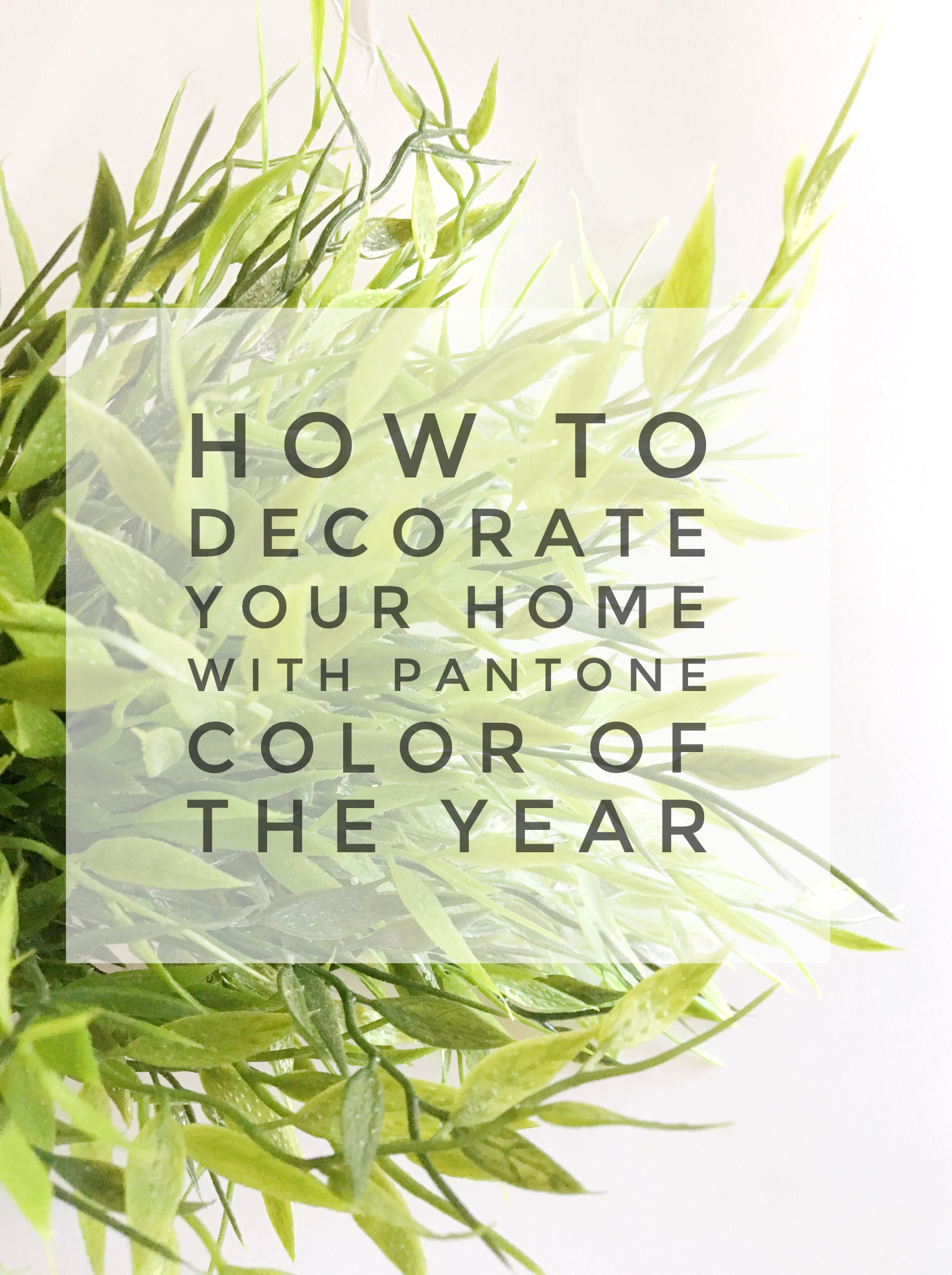 How to decorate your home with Pantone Color of the Year, Greenery